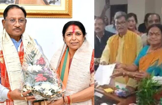 छत्तीसगढ़ से फूलोदेवी नेताम और लक्ष्मी वर्मा राज्यसभा के लिए निर्विरोध निर्वाचित, कांग्रेस और भाजपा ने एक दूसरे को दी बधाई Image Editor Output Image1711235754 17730678218068695725826985978039